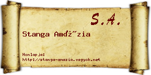 Stanga Amázia névjegykártya